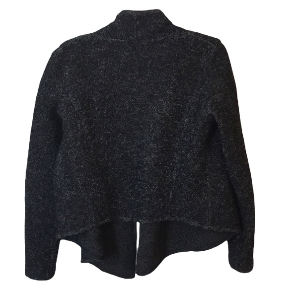 Club Monaco Wool Blend Asymmetrical Boucle Open Jacket - Picture 2 of 12